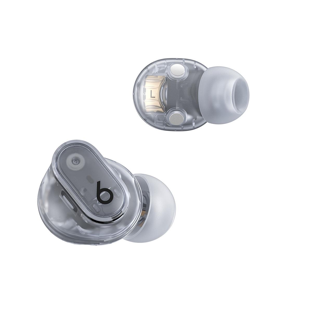 На фото изображено Беспроводные наушники Beats Studio Buds Plus, прозрачный