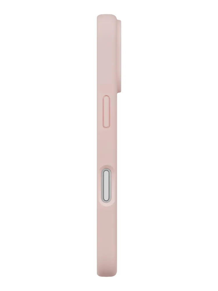 На фото изображено Чехол Uniq Lino MagSafe для iPhone 17, розовый