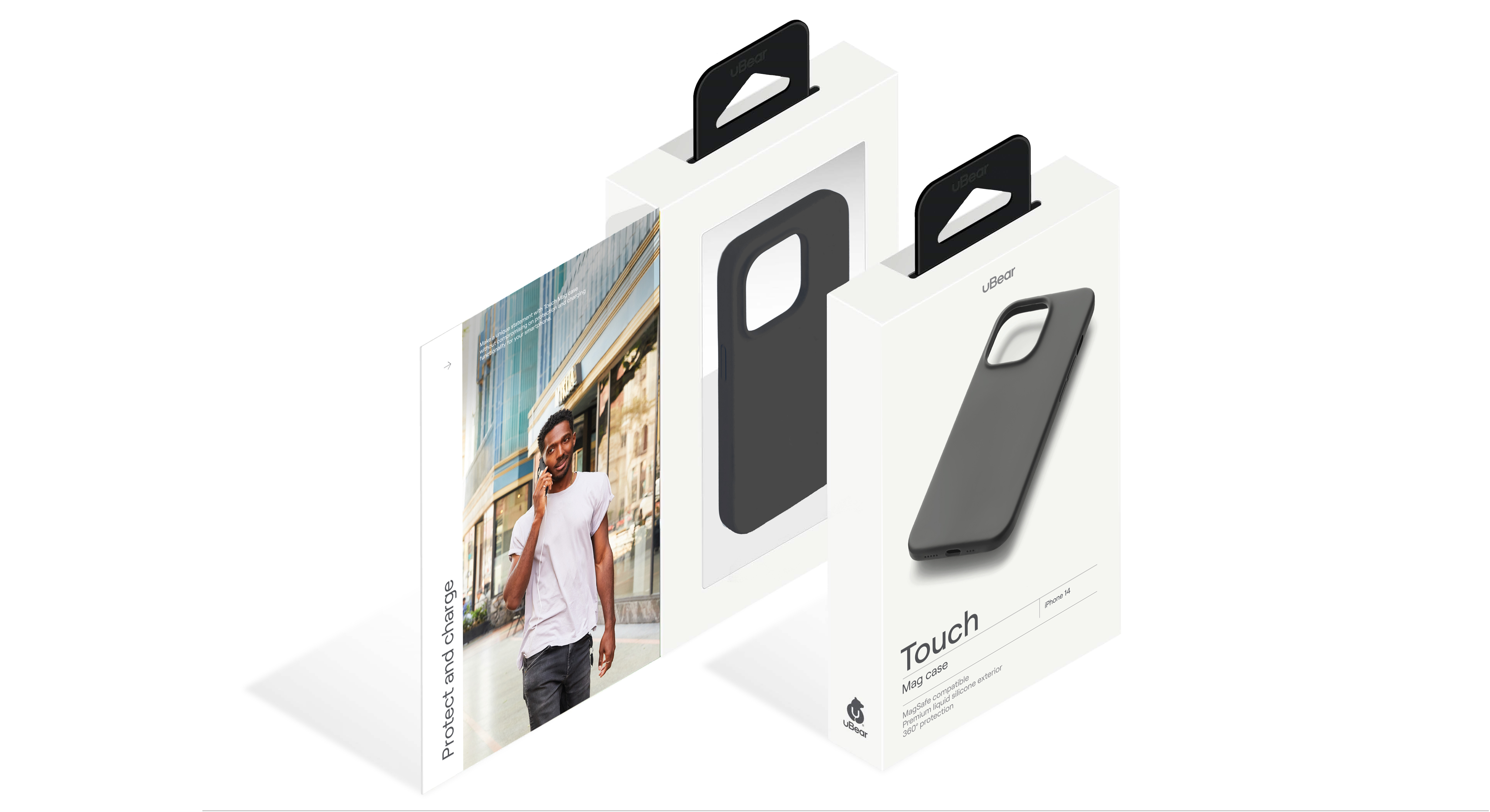 Чехол защитный uBear Touch Mag Case для iPhone 14, чёрный