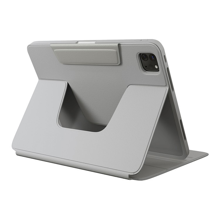 На фото изображено Чехол-подставка Uniq для iPad Pro 11/Air 10.9 Rovus Magnetic 360, серый