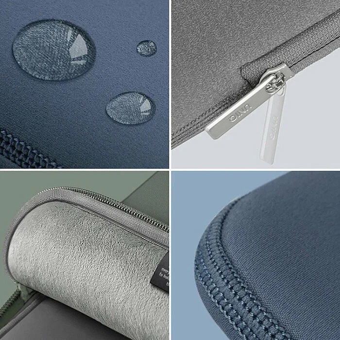 На фото изображено Чехол-сумка Uniq для ноутбуков 14" Cyprus Neoprene, Pewter Green