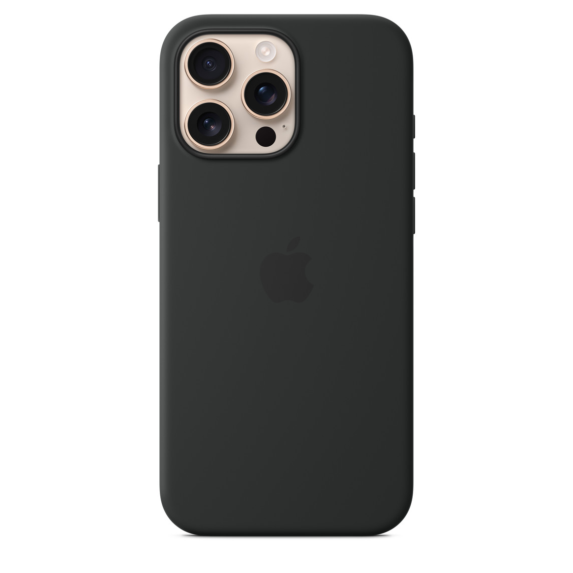На фото изображено Чехол Apple Silicone Case для iPhone 16 Pro Max with MagSafe, черный
