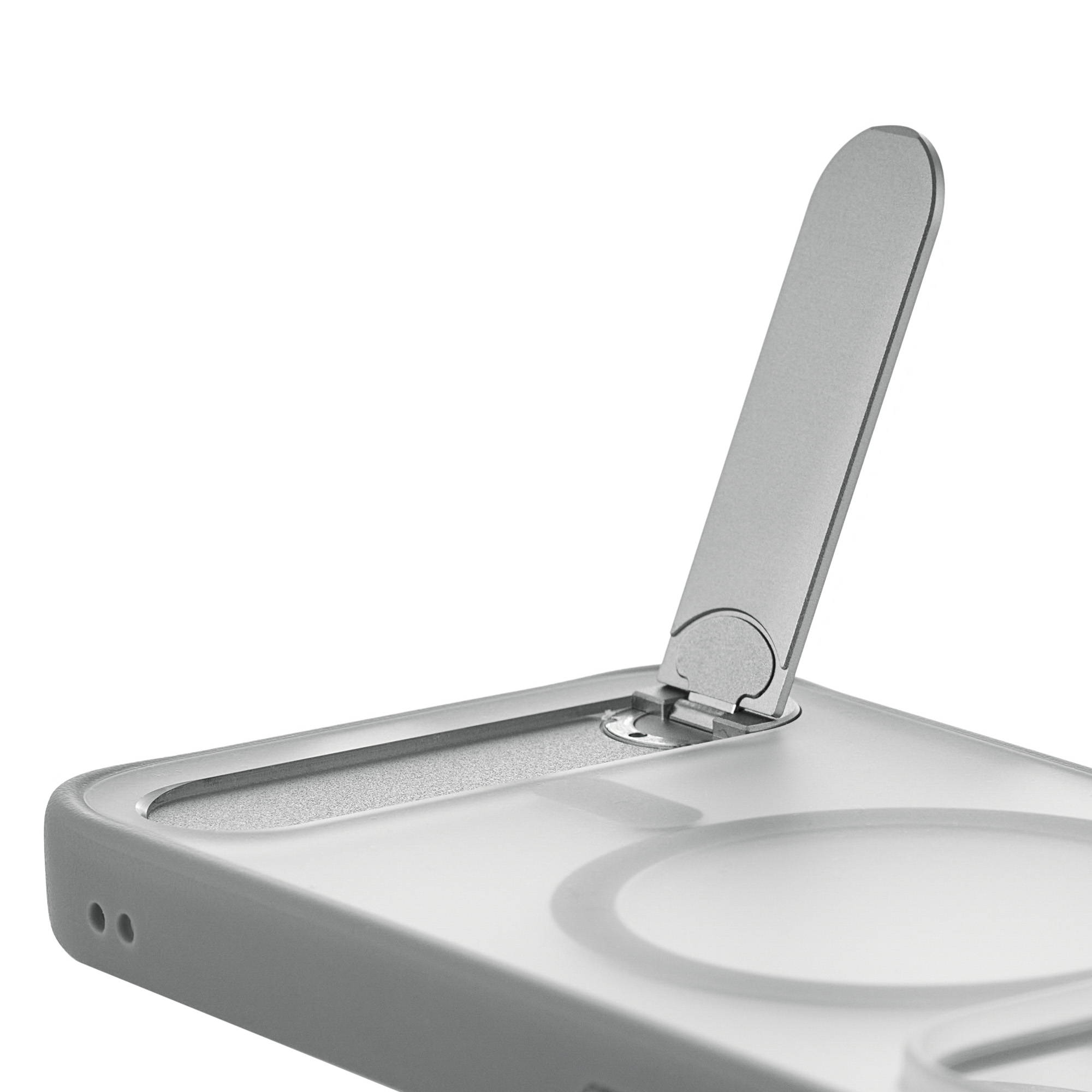 На фото изображено Чехол защитный uBear Stand 360° Mag Case для iPhone Air, серый