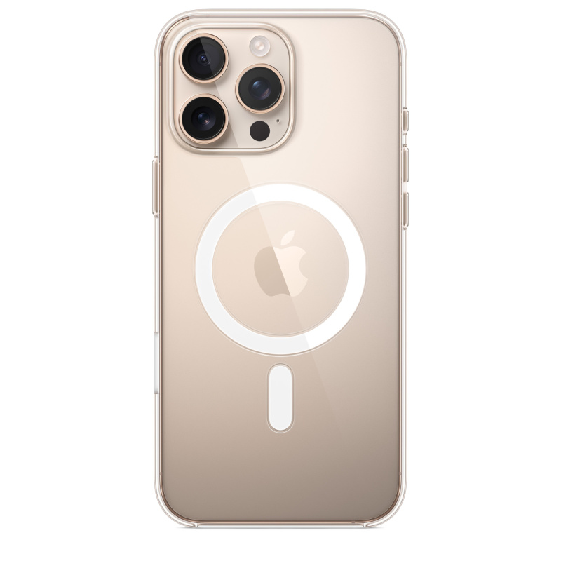 На фото изображено Чехол Apple для iPhone 16 Pro Max with MagSafe, прозрачный