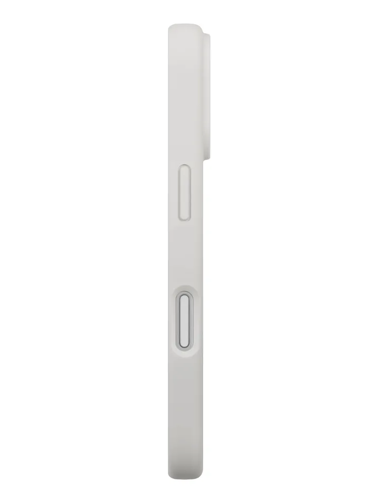 На фото изображено Чехол Uniq Lino MagSafe для iPhone 17, серый
