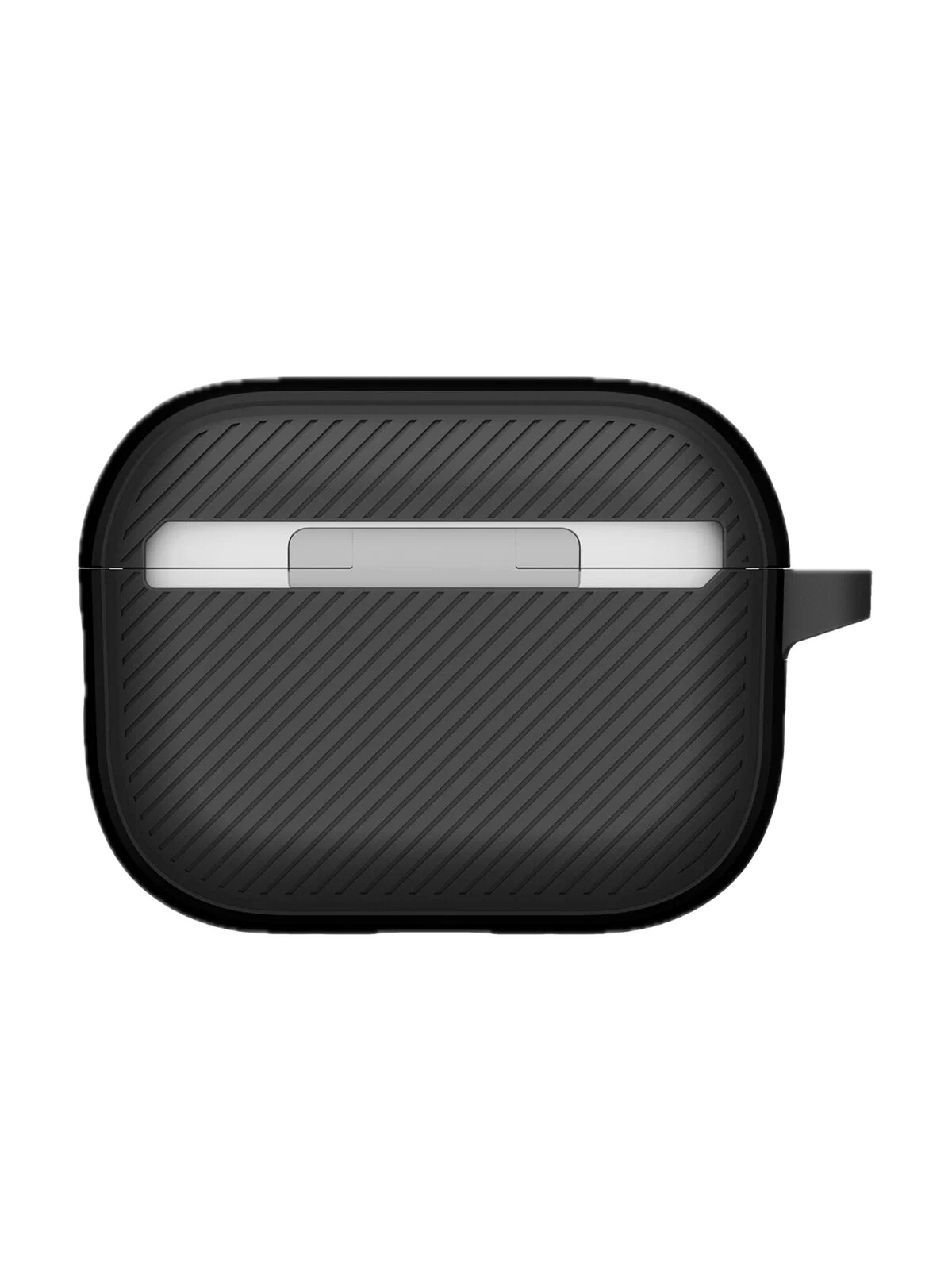 На фото изображено Чехол Uniq CLYDE Lock case для AirPods Pro 3, Black/Dark Grey