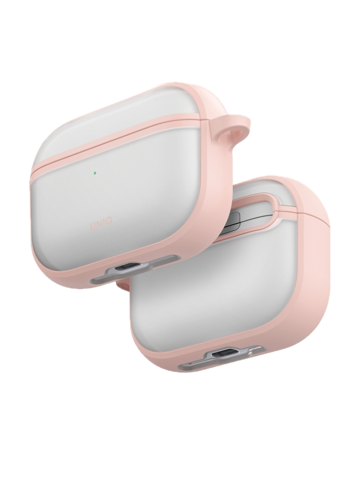 На фото изображено Чехол Uniq Veren для AirPods Pro 3, Pink Haze
