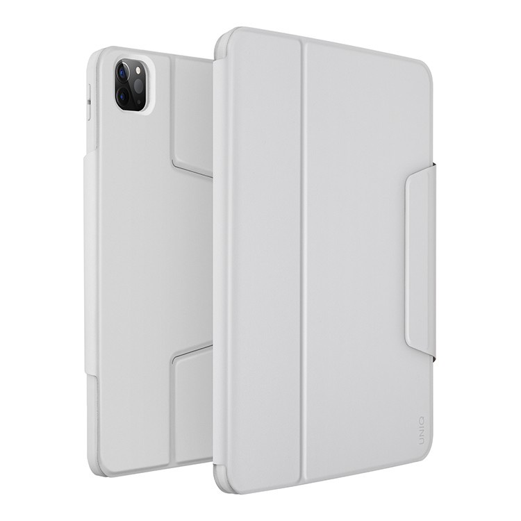 На фото изображено Чехол-подставка Uniq для iPad Pro 11/Air 10.9 Rovus Magnetic 360, серый