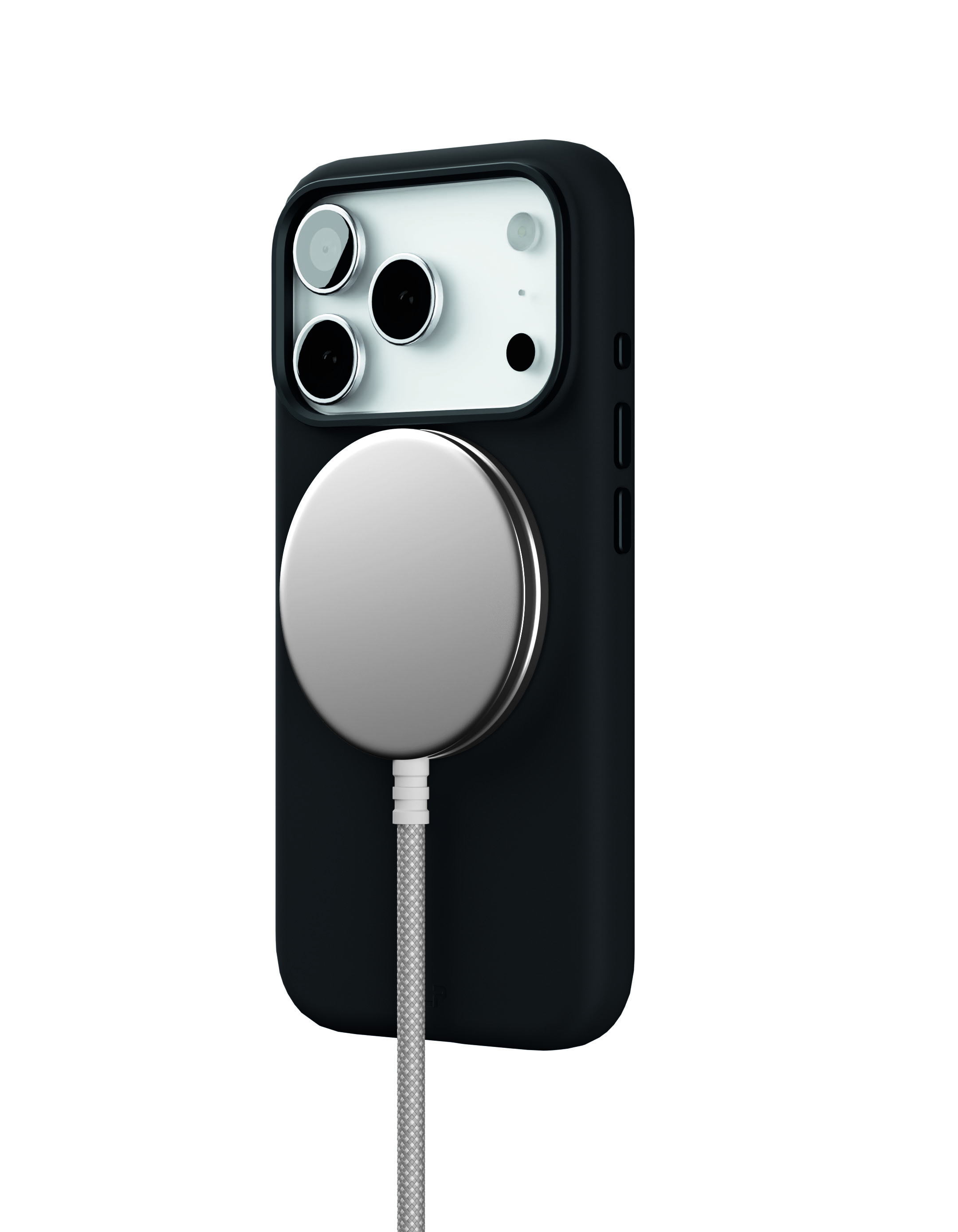 На фото изображено Чехол защитный VLP Aster Pro Case с MagSafe для iPhone 17 Pro, черный