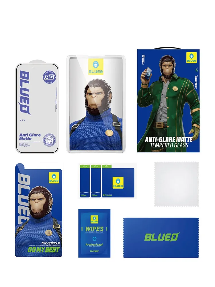 Фото Защитное стекло BlueO для iPhone 17 Pro Max/16 Pro Max, матовое На фото изображено Защитное стекло BlueO для iPhone 17 Pro Max/16 Pro Max, матовое