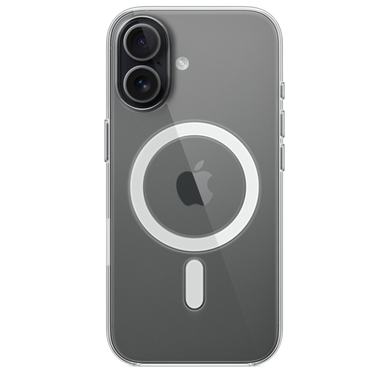 На фото изображено Чехол защитный Apple Clear Case with MagSafe для iPhone 17, прозрачный