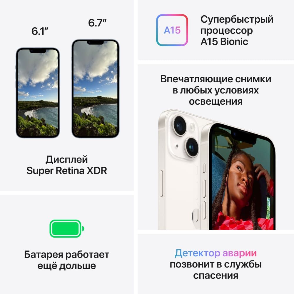 Apple iPhone 14, 512 ГБ, Фиолетовый