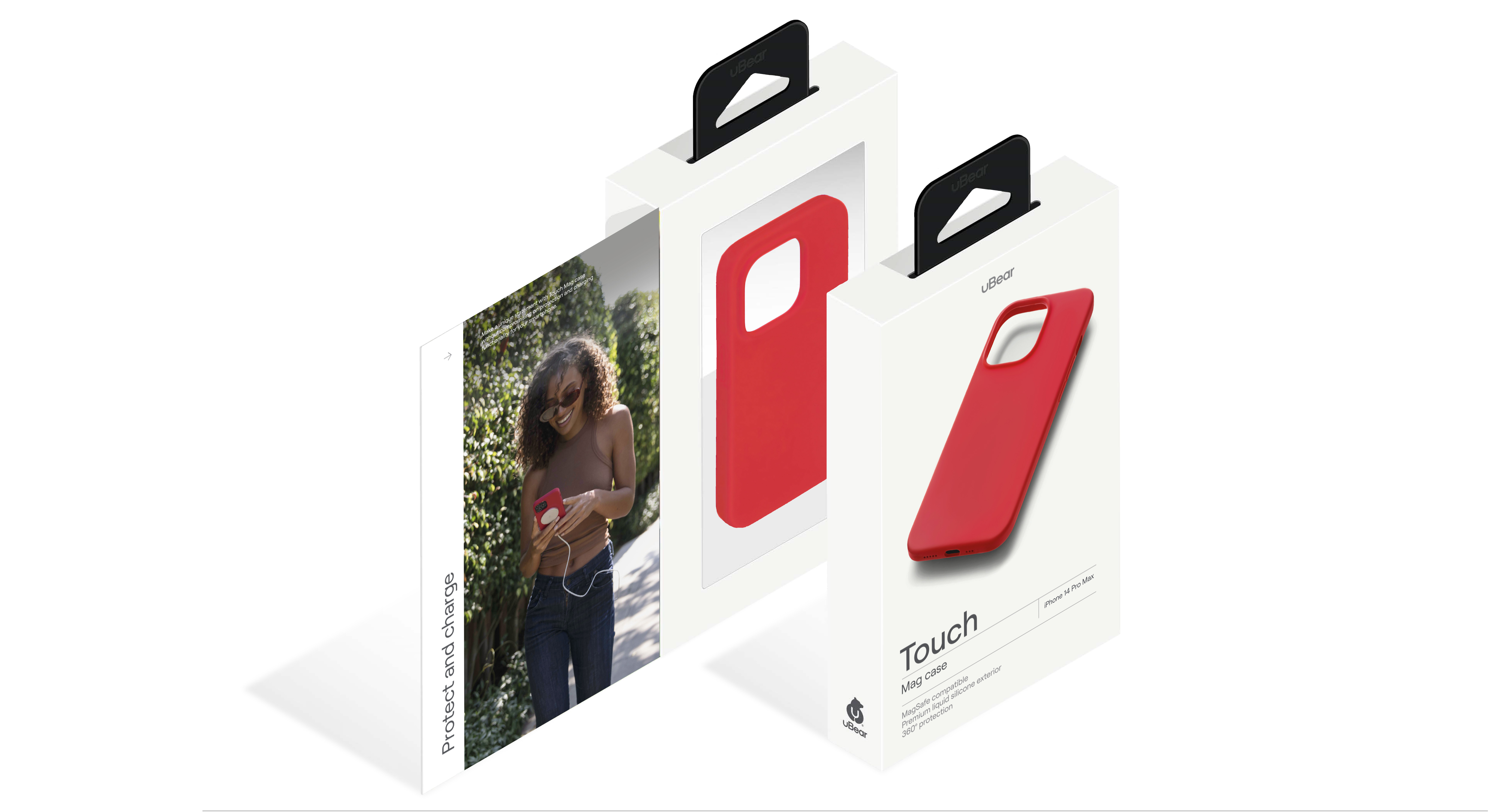 Чехол защитный uBear Touch Mag Case для iPhone 14 Pro Max, красный