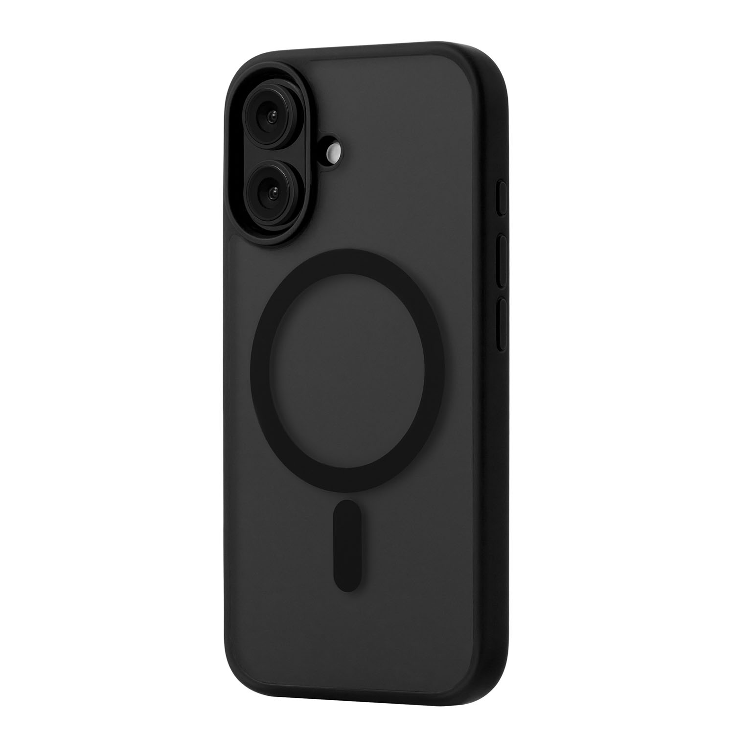 На фото изображено Чехол защитный uBear Cloud Mag Case для iPhone 16, черный