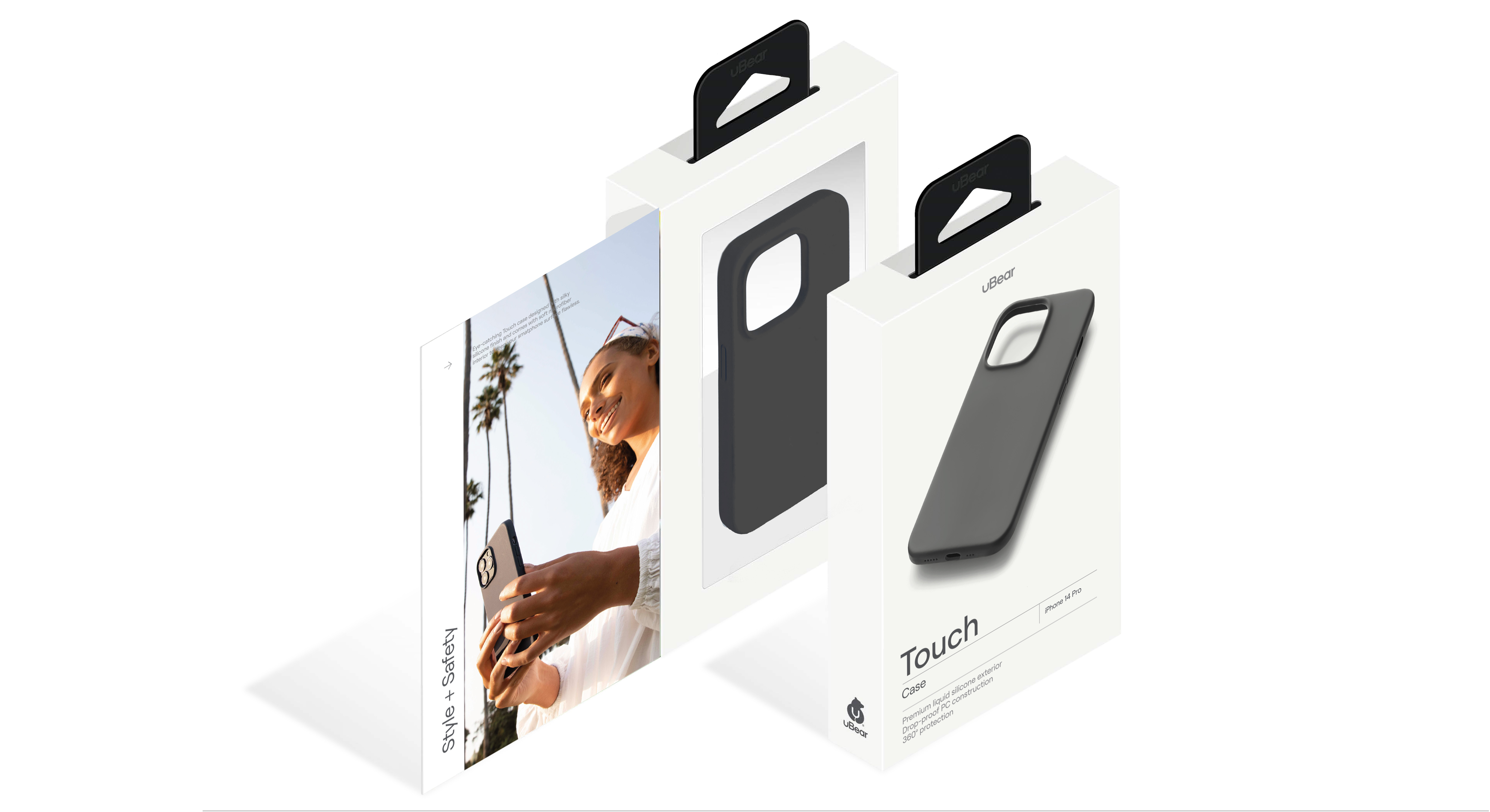 Чехол защитный uBear Touch Case для iPhone 14 Pro, чёрный