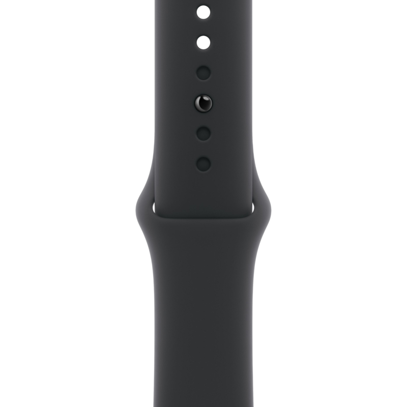 Фото Apple Watch Series 11, 46 мм, корпус из алюминия цвета «Серый космос», спортивный ремешок, размер S/M На фото изображено Apple Watch Series 11, 46 мм, корпус из алюминия цвета «Серый космос», спортивный ремешок, размер S/M