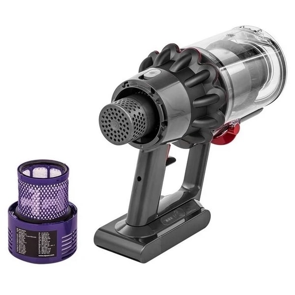 На фото изображено Dyson V8 Absolute, Yellow/Nickel