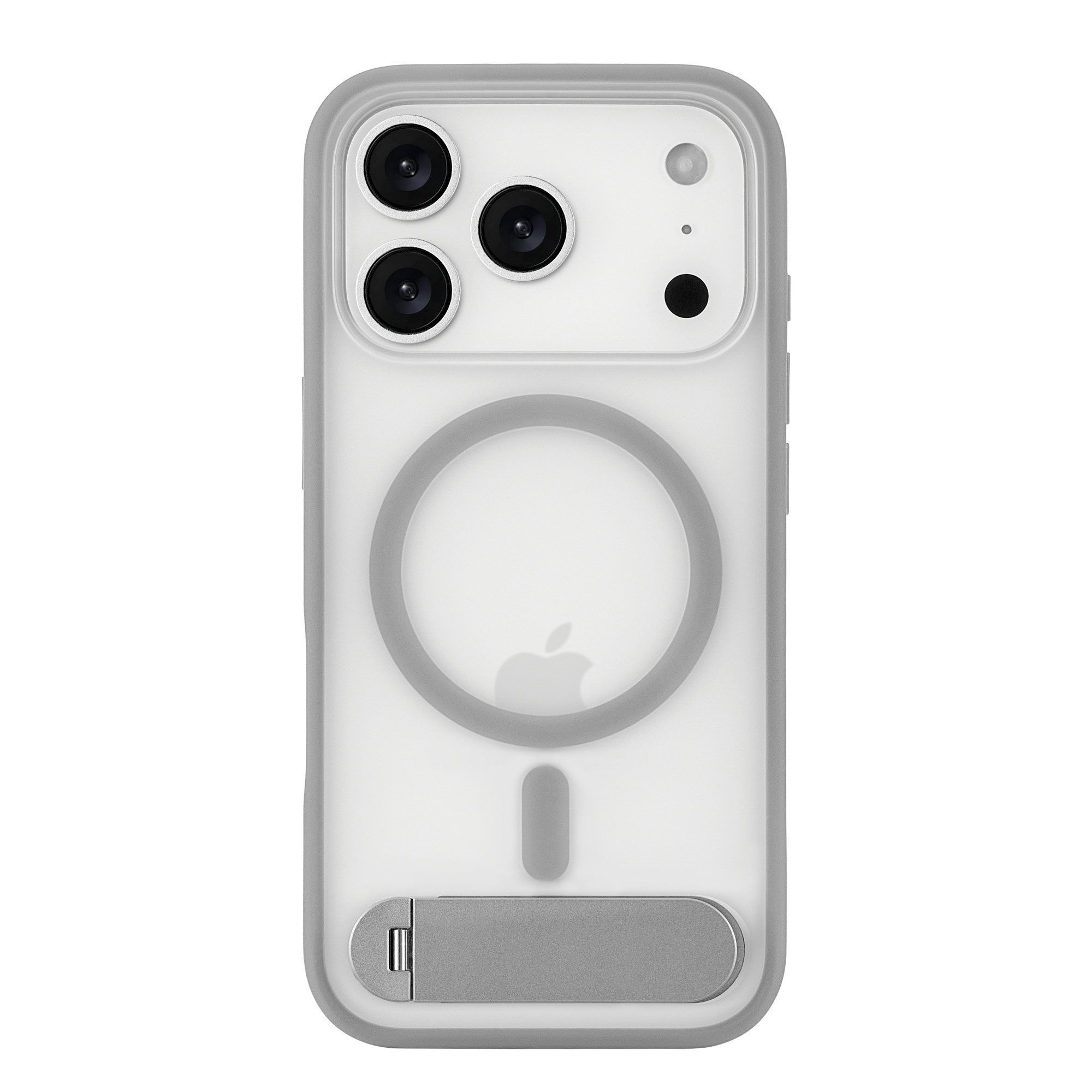 На фото изображено Чехол защитный uBear Stand 360° Mag Case для iPhone 17 Pro, серый