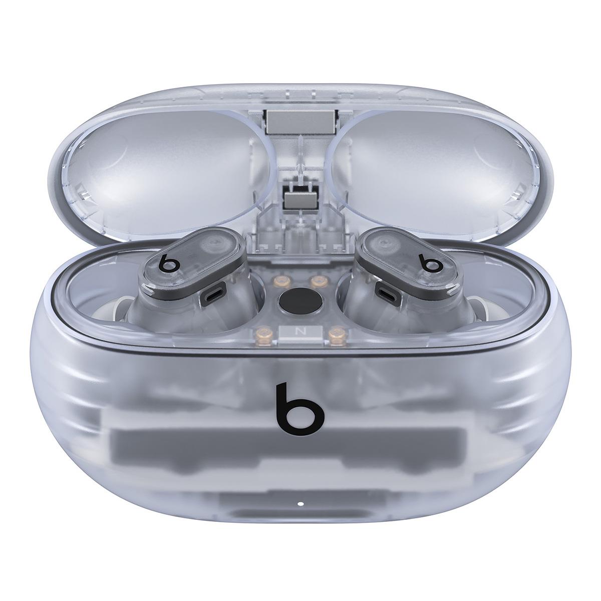 На фото изображено Беспроводные наушники Beats Studio Buds Plus, прозрачный