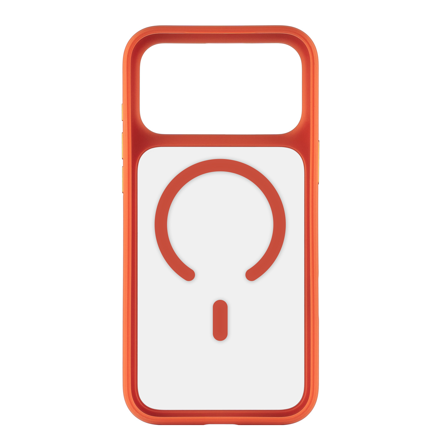 На фото изображено Чехол защитный uBear Shade Case для iPhone 17 Pro Max, MagSafe, оранжевый