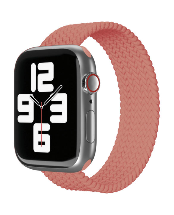 Ремешок нейлоновый плетёный VLP для Apple Watch 38/40/41, L/XL, коралловый Ремешок нейлоновый плетёный VLP для Apple Watch 38/40/41, L/XL, коралловый