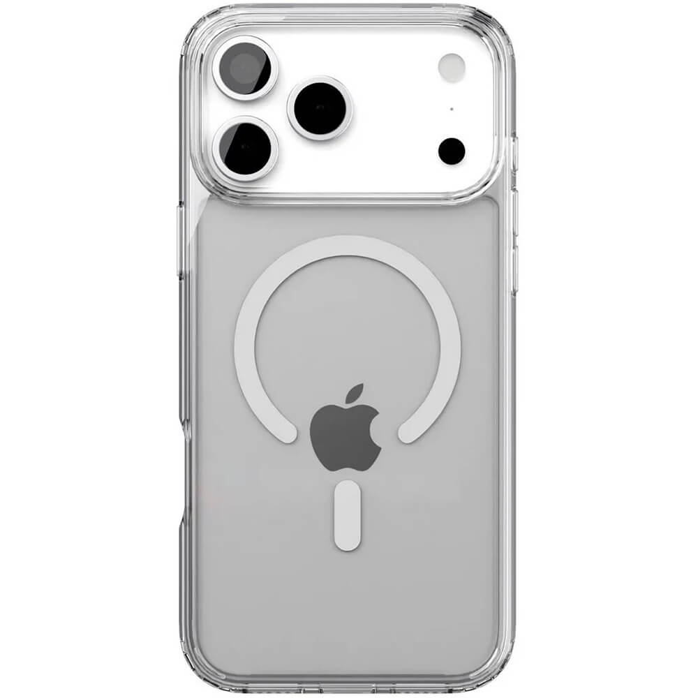 На фото изображено Чехол защитный VLP LITE Air Case с MagSafe для iPhone 17 Pro, прозрачный