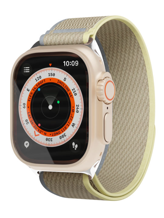 Ремешок нейлоновый VLP Trail Band для Apple Watch 42/44/45/49mm, бежевый-желтый
