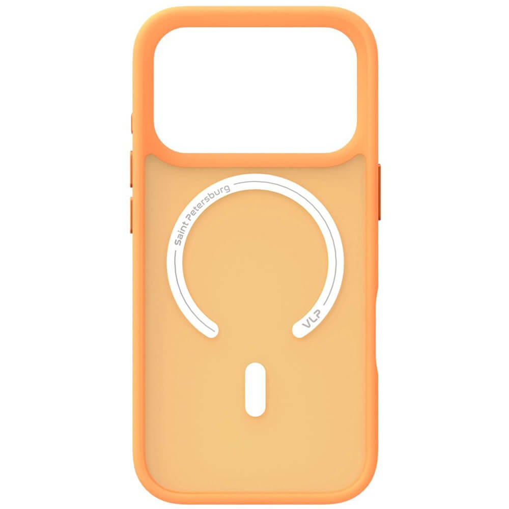 На фото изображено Чехол защитный VLP LITE Bloom Case с MagSafe для iPhone 17 Pro, оранжевый