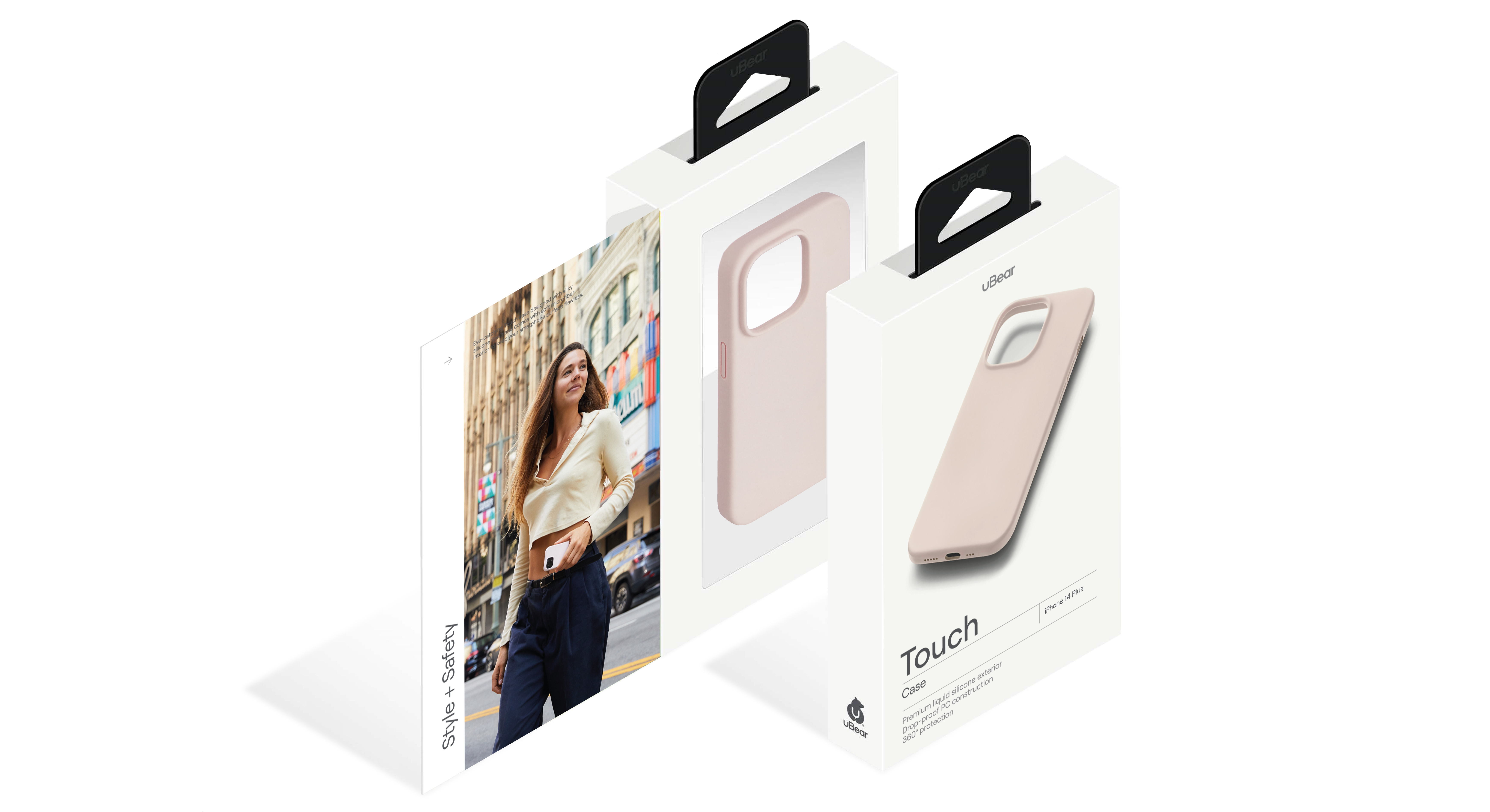 Чехол защитный uBear Touch Case для iPhone 14 Plus, силикон, софт-тач, розовый