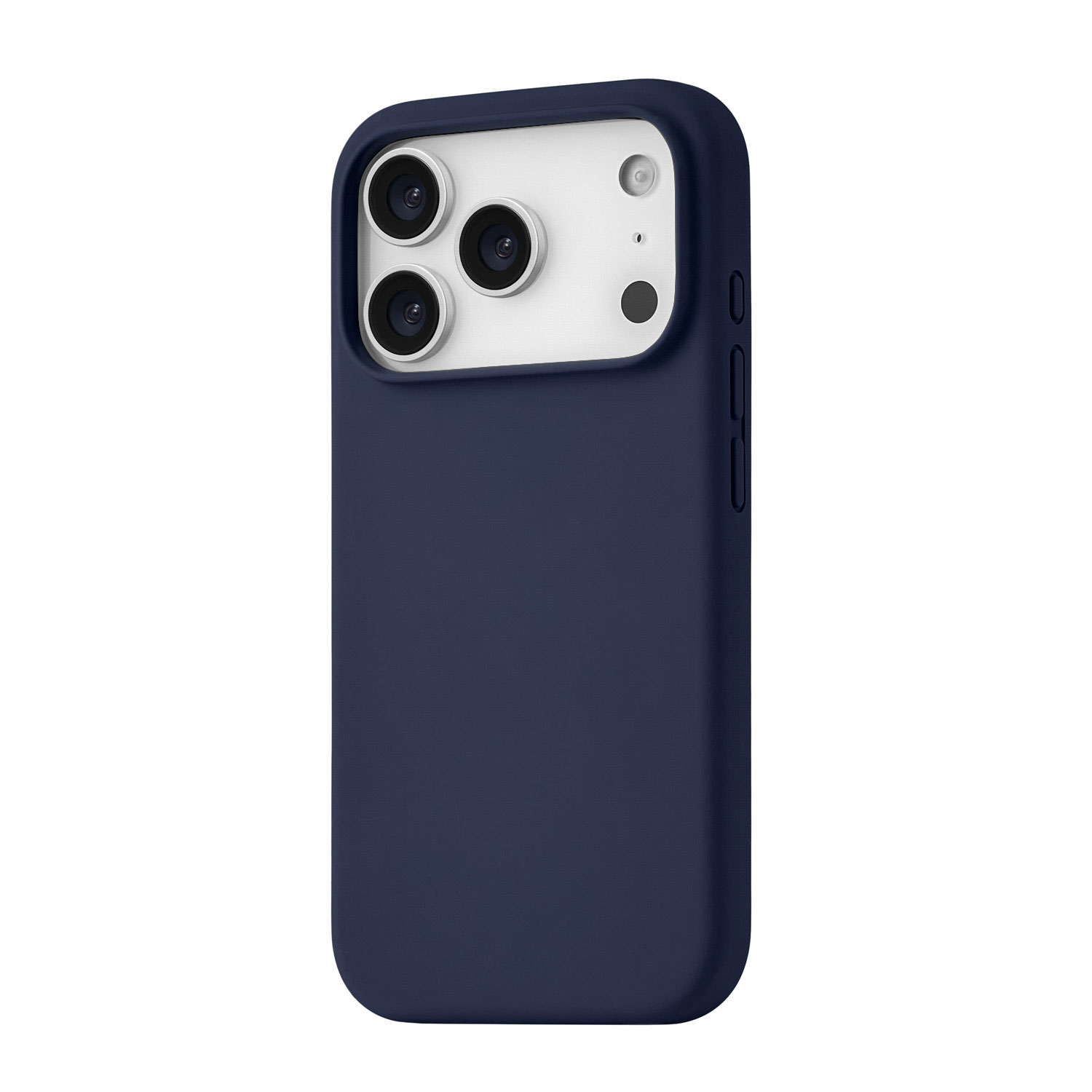 Фото Чехол защитный uBear Touch Mag Case для iPhone 17 Pro, MagSafe, темно-синий На фото изображено Чехол защитный uBear Touch Mag Case для iPhone 17 Pro, MagSafe, темно-синий