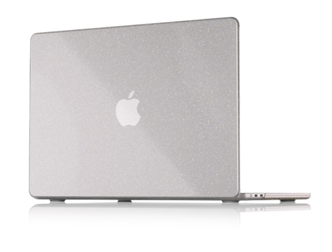 На фото изображено Чехол защитный VLP Plastic Case для MacBook Air 13" 2022, с блестками