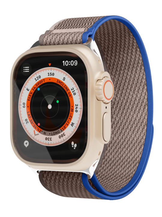 Ремешок нейлоновый VLP Trail Band для Apple Watch 42/44/45/49mm, синий-серый
