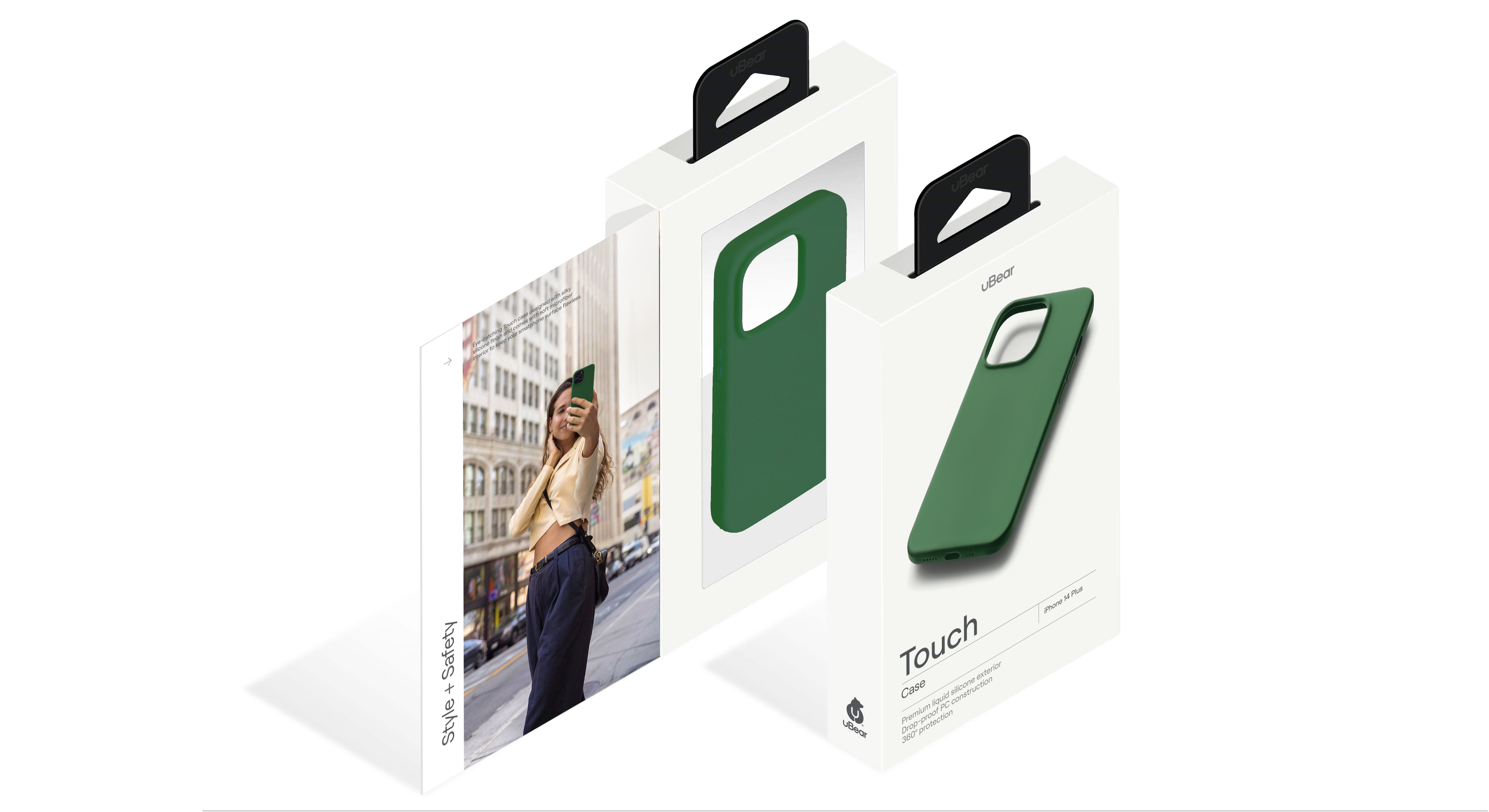 Чехол защитный uBear Touch Case для iPhone 14 Plus, силикон, софт-тач, зелёный