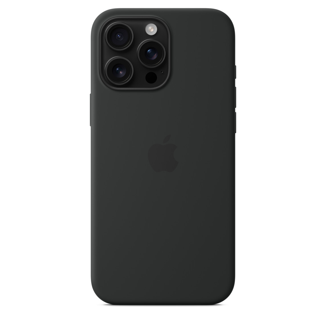 На фото изображено Чехол Apple Silicone Case для iPhone 16 Pro Max with MagSafe, черный