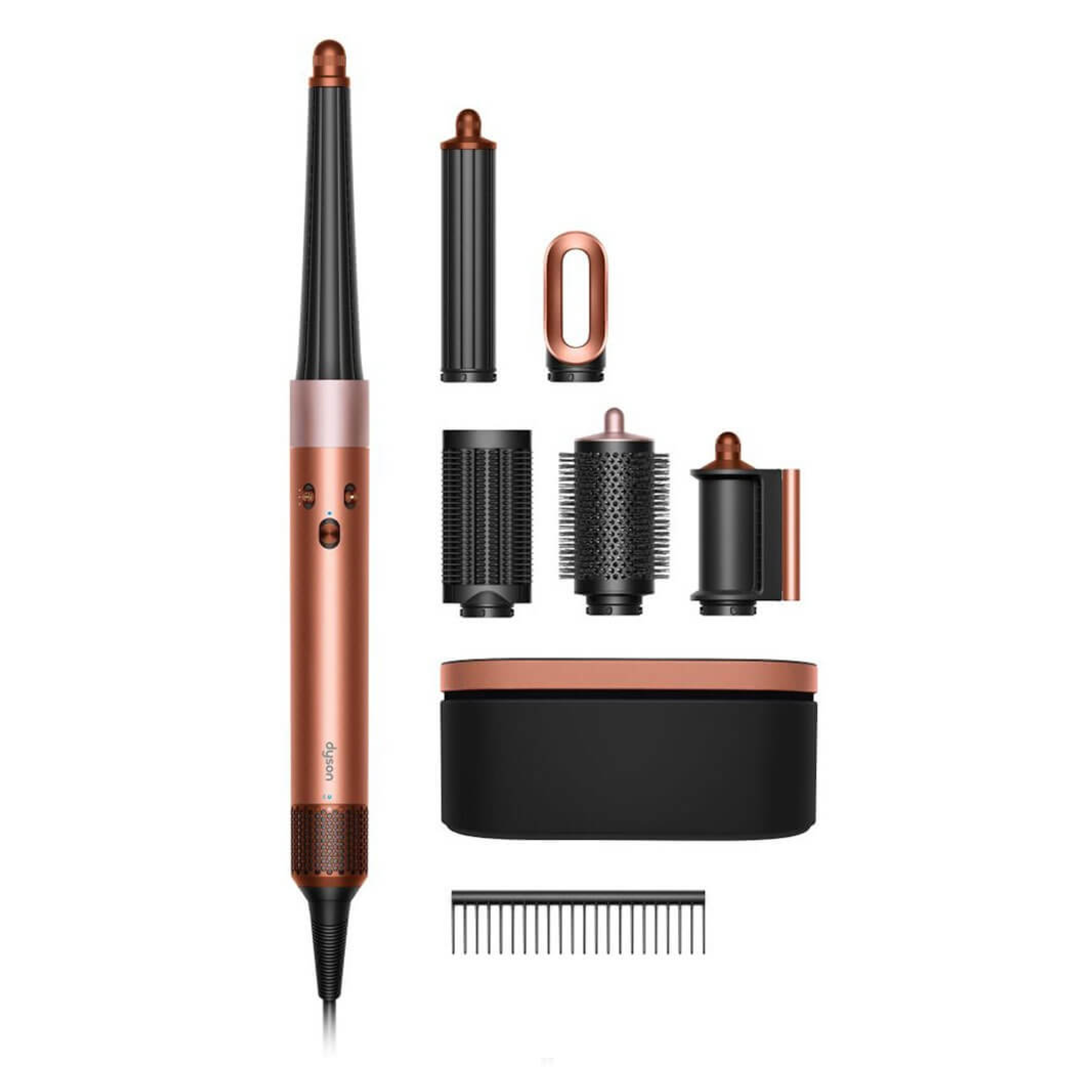 На фото изображено Стайлер Dyson Airwrap ID HS08 Complete Long, Amber Silk